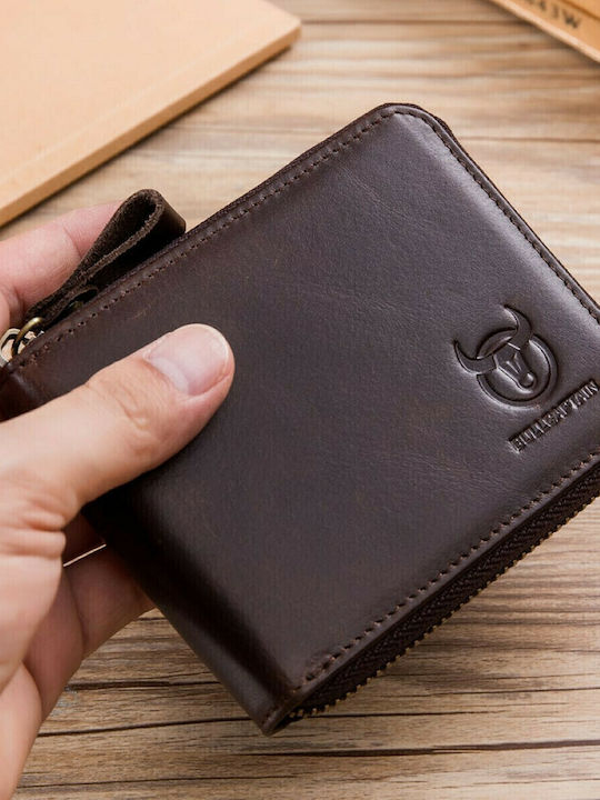 Δερμάτινο Ανδρικό Πορτοφόλι με RFID Καφέ