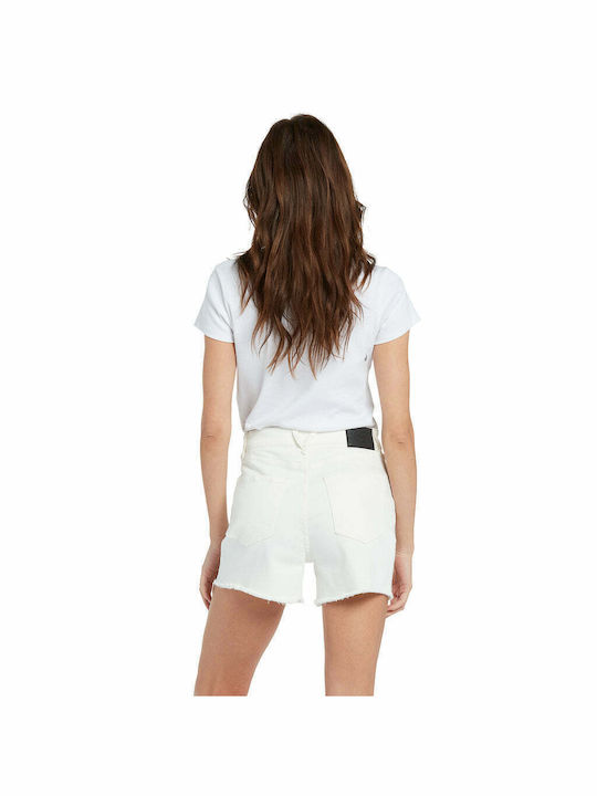 Volcom Women's Jean High-waisted Shorts White