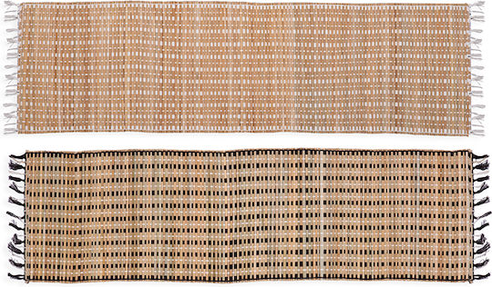 Nef-Nef Homeware Ράνερ Straw Natural / Black 45x150εκ.