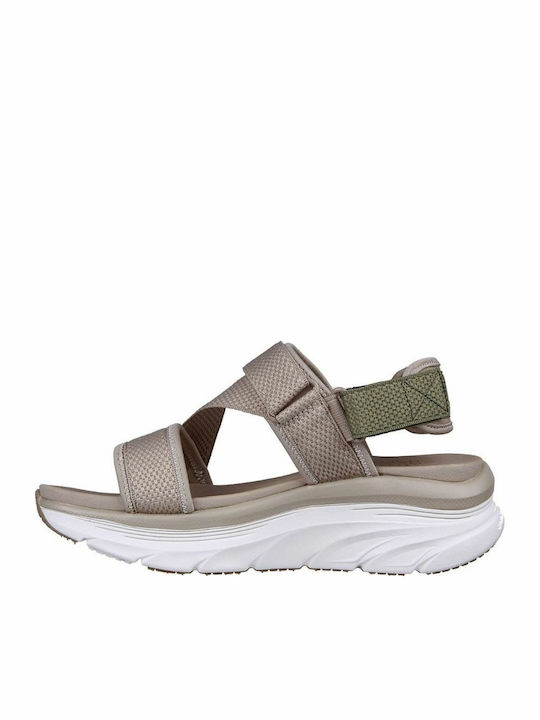 D'Lux Walker Sandale Casual Damă Anatomici Sporty Flatforme Bej