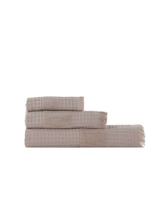 Nef-Nef Homeware Hand Towel Touch 030592 30x50cm. Beige Weight 330gr/m²