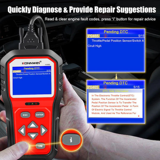 Konnwei Car Diagnostics Digital Tool OBD 2