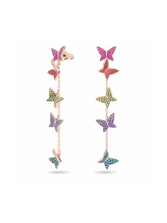 Swarovski Lilia Butterfly Earrings Pendants Gold Plated with Stones