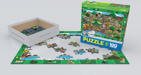 Kids Puzzle A Day in the Zoo for 5+ years+ Years 100pcs Eurographics