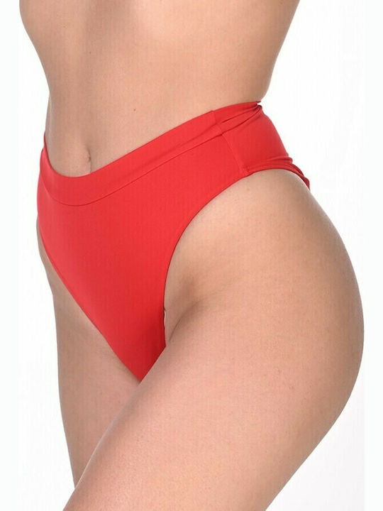 Bikini Slip Hohe Taille Red