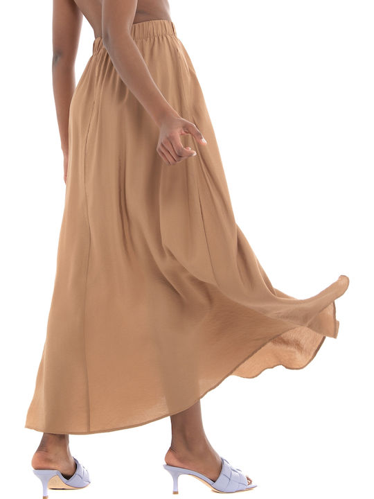 High-waisted Maxi Skirt Toasted Coconut