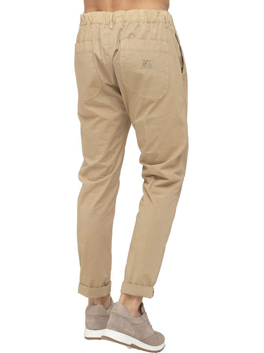 Staff Men's Trousers in Tapered Line Beige