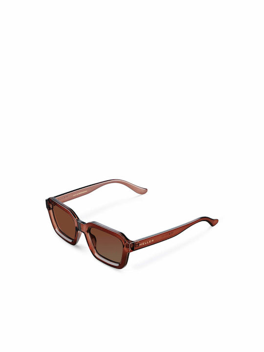 Meller Nayah Sunglasses with Red Brown Kakao Plastic Frame and Brown Polarized Lens NAY-REDBROWNKAKAO