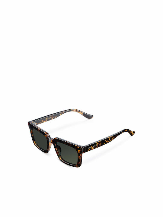Meller Taleh Sunglasses with Tigris Olive Tartaruga Plastic Frame and Green Polarized Lens TA-TIGOLI