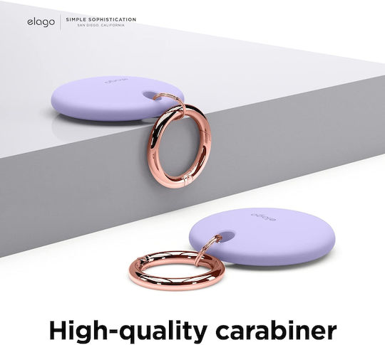 Elago Basic Θήκη Μπρελόκ Σιλικόνης για AirTag Lavender