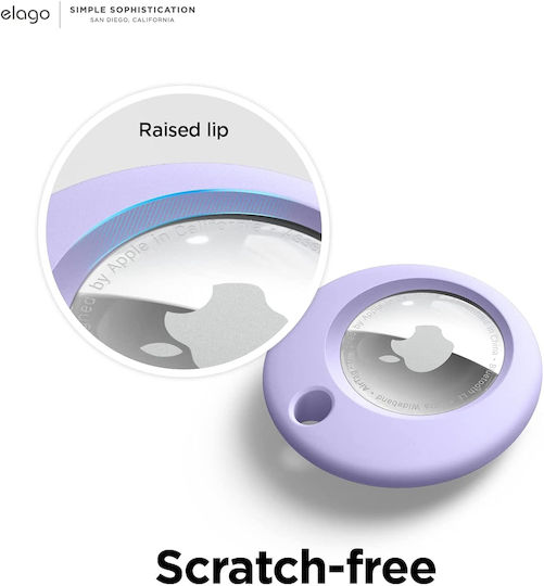 Elago Basic Θήκη Μπρελόκ Σιλικόνης για AirTag Lavender