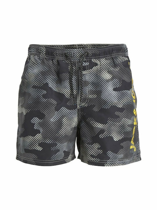 Crete Herren Badebekleidung Shorts Black Tarnfarben