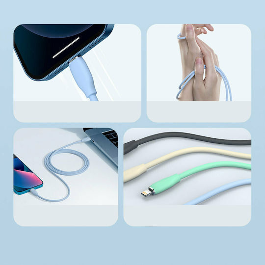 Baseus Jelly Liquid Silica Gel USB-C to Lightning Cable 20W Μαύρο 1.2m (CAGD020001)