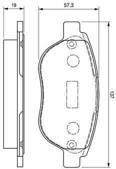 Bosch Σετ Τακάκια Εμπρός 4τμχ για Citroen Berlingo / C3 / C4 / Xsara - Peugeot 1007 / 206 / 207 / 307