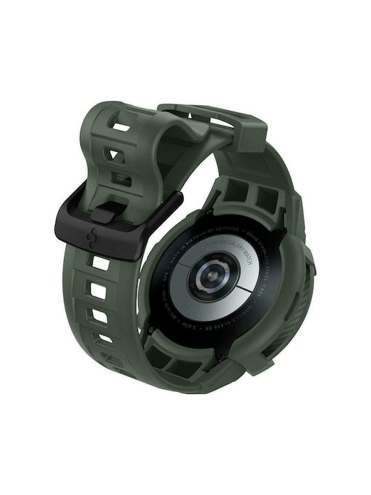 Spigen Rugged Armor Pro Silicone Case Military Green for Galaxy Watch 4 Classic 46mm