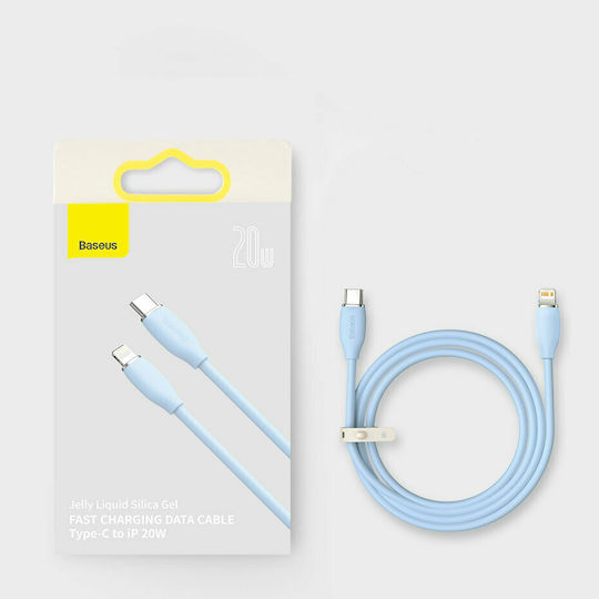 Baseus Jelly Liquid Silica Gel USB-C to Lightning Cable 20W Blue 1.2m (CAGD020003)