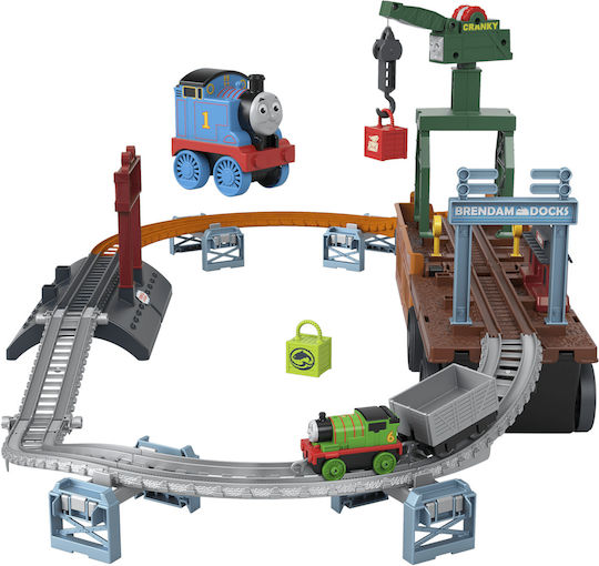 Toy Candle Thomas & Friends Transformation of Thomas into Track with Station for 3+ Years Fisher Price