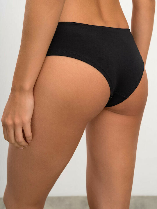 Cheeky Βαμβακερά Γυναικεία Slip 2Pack Black/Pink