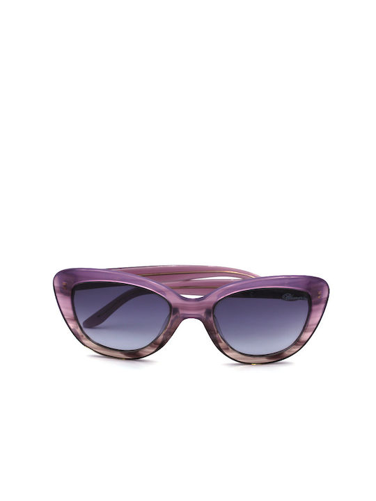 Blumarine Women's Sunglasses with Purple Plastic Frame and Purple Lens SBM521 OAC5