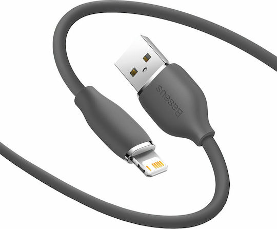 Baseus Jelly Liquid Silica Gel USB to Lightning Cable Μαύρο 2m (CAGD000101)
