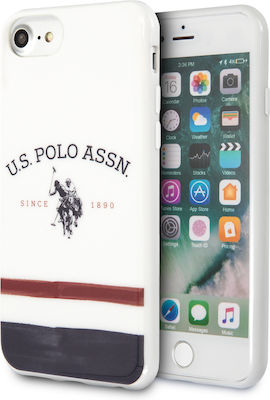 U.S. Polo Assn. Tricolore Cover Silicone Back Cover White (iPhone SE 2022/2020/8/7)