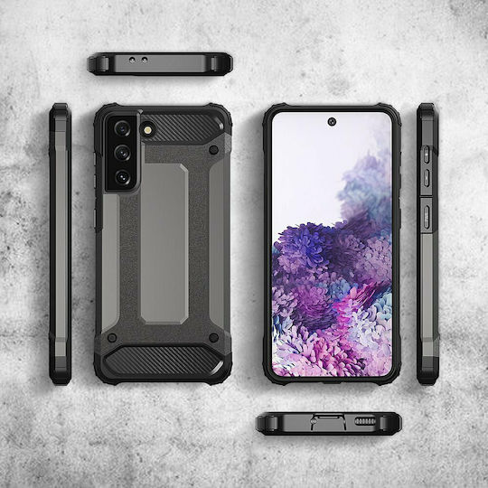 Hurtel Hybrid Armor Back Cover Plastic Black (Galaxy S22+)