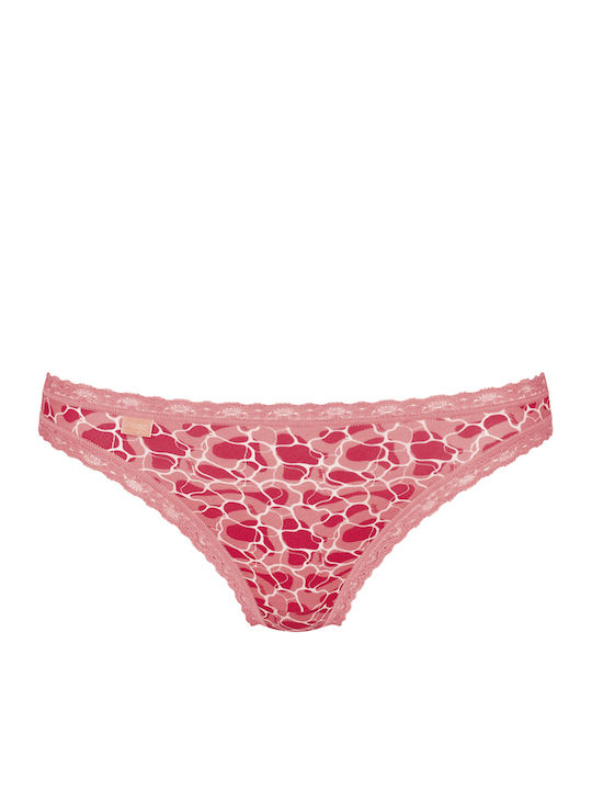 24/7 Weekend Βαμβακερά Femei Brazilia 3Pack cu Dantelă Pink/Beige