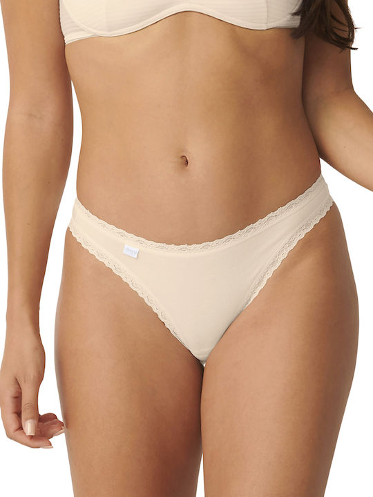 24/7 Weekend Βαμβακερά Femei Brazilia 3Pack cu Dantelă Pink/Beige