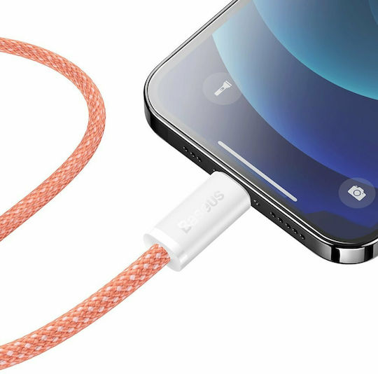 Baseus Dynamic Braided USB-C to Lightning Cable 20W Orange 1m