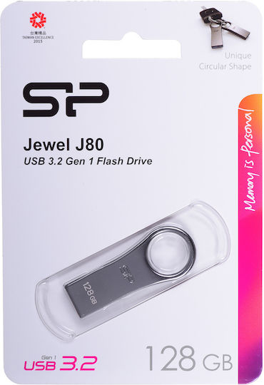 Silicon Power Jewel J80 128GB USB 3.0 Stick Gray