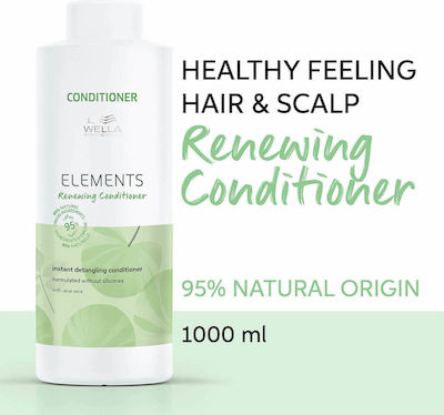 Wella Elements Renewing Conditioner Reconstruction/Nourishment for All Hair Types 1000ml