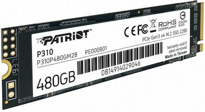 Patriot P310 SSD 480GB M.2 NVMe PCI Express 3.0