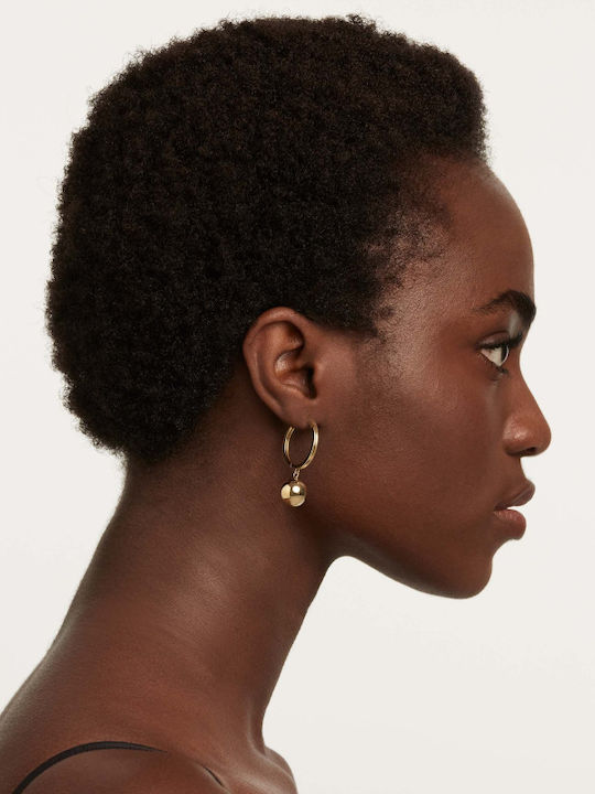 P D Paola Super Future Earrings made of Silver Gold Plated with Stones