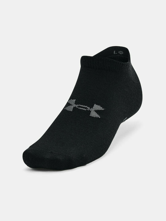 Under Armour Essential Αθλητικές Κάλτσες Μαύρες 6 Ζεύγη