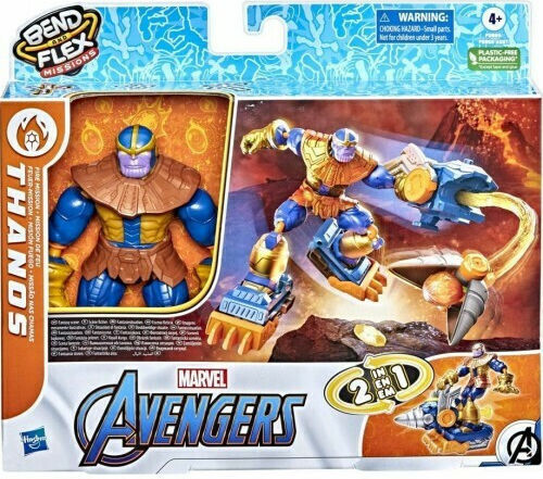 Φιγούρα Δράσης Bend and Flex Thanos Fire Mission Marvel Avengers για 4+ Ετών