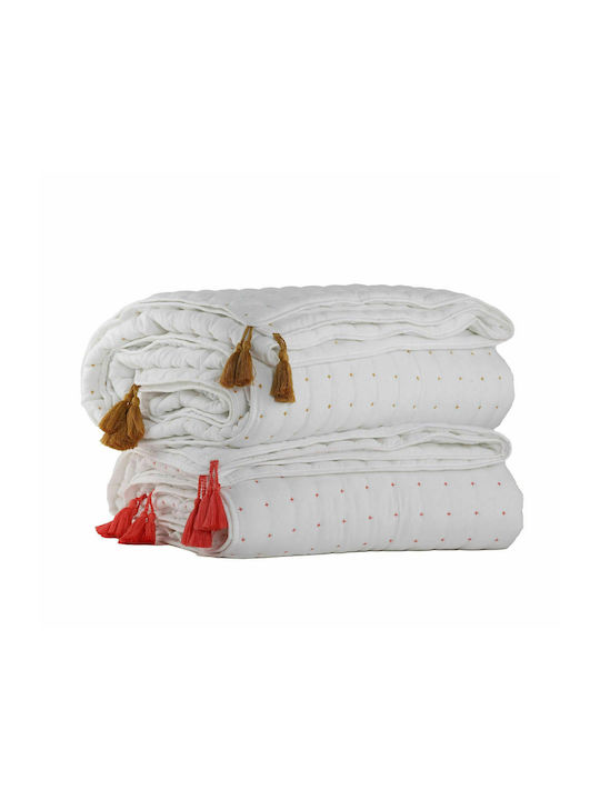 Nef-Nef Homeware Mysterious Tagesdecke Einzelbett Mikrofaser Coral 160x220cm