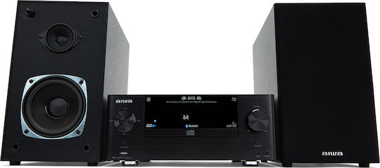 Aiwa Ηχοσύστημα 2.0 MSBTU-500 127-01-000072 50W με CD / Digital Media Player και Bluetooth Μαύρο