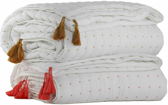 Nef-Nef Homeware Mysterious Coverlet Queen Size Microfiber Coral 230x240cm