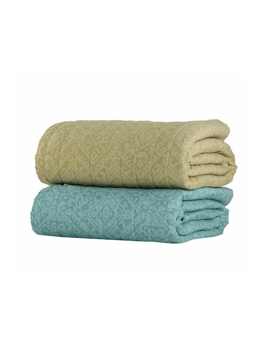 Nef-Nef Homeware Clover Κουβερλί Ημίδιπλο Microfiber Yellow 180x220cm