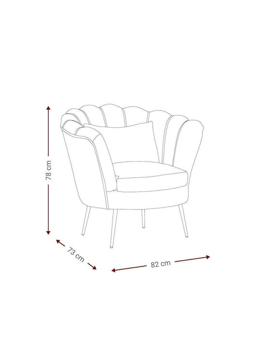 Moli Armchair Cypress Green 82x73x78cm