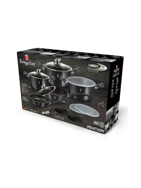 Berlinger Haus Metallic Line Cookware Set of Aluminum with Non-stick Coating Carbon Pro Collection 13pcs