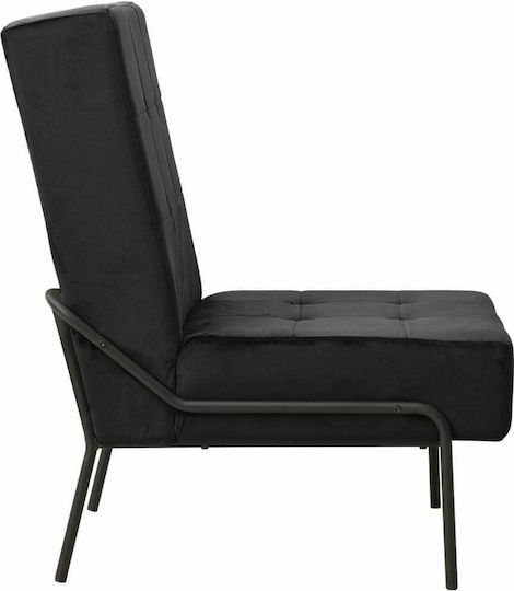 Sessel Samt Black 65x79x87cm