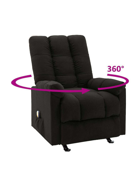 Πολυθρόνα Relax Massage με Υποπόδιο Μαύρο 71.5x96.5x100.5cm