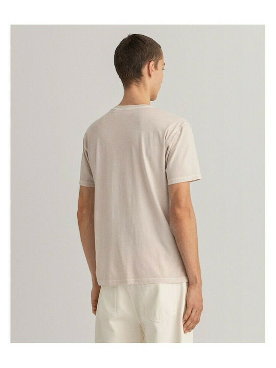 Gant Ανδρικό T-shirt Off White με Λογότυπο