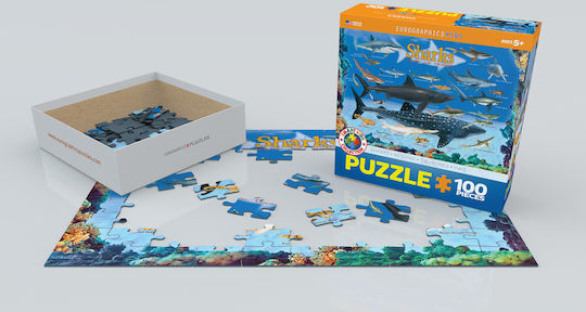 Παιδικό Puzzle Sharks World για 5+ Ετών 100pcs Eurographics