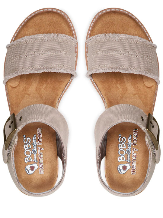 BOBS Desert Kiss Летни дамски платформи в стил еспадрили Taupe