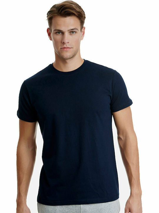 Men's Short Sleeve Undershirt Navy Blue