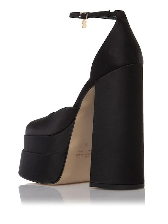 Black High Heels with Strap