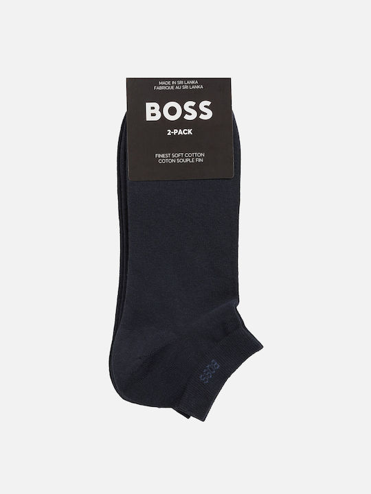 Boss Bărbați Șosete Uni Albastre 2Pachet