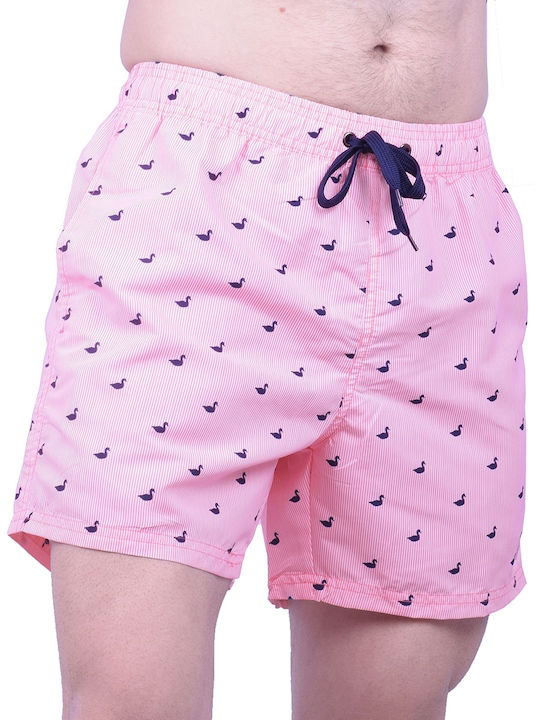 Paco & Co Herren Badebekleidung Shorts Rosa mit Mustern